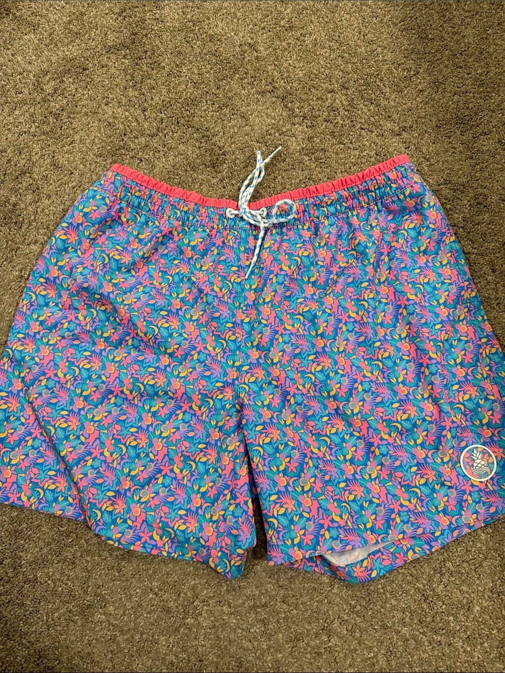 chubbies Floral Swim Shorts - Pink, Blue & Teal
